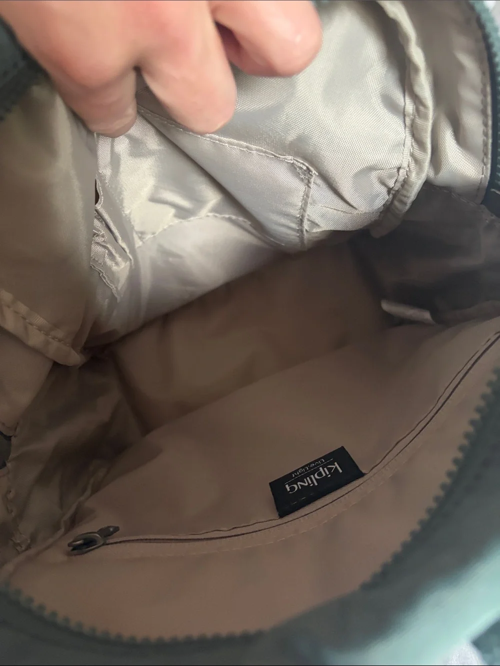 Kipling Compact Backpack in Sage Green